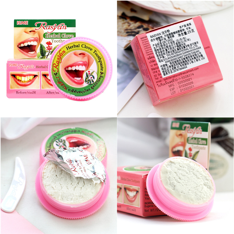 RASYAN Kruidentandpoeder uit T - Teeth Whitening Thailand recensie en prijs