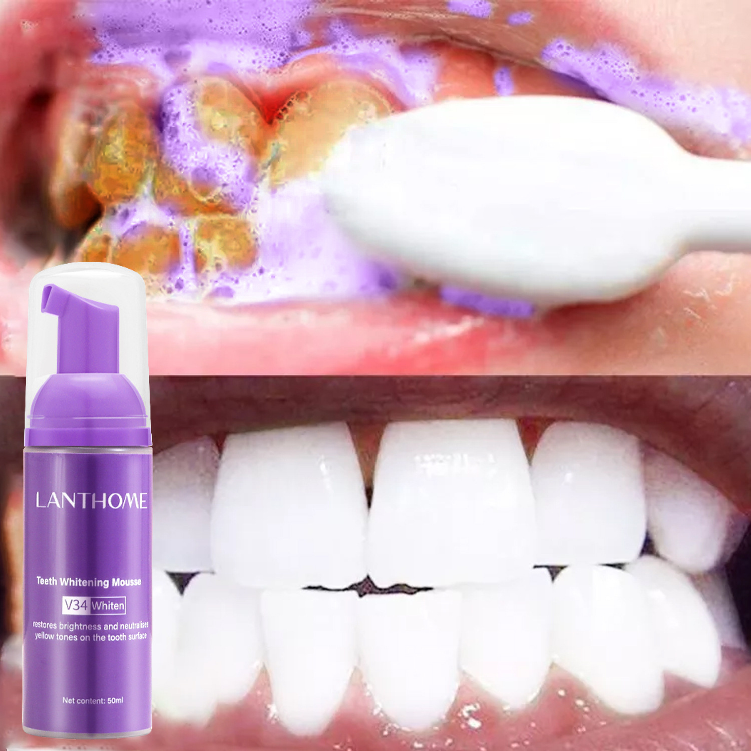 V34 Tanden Whitening Mousse Ta - Teeth Whitening Xylitol recensie en prijs