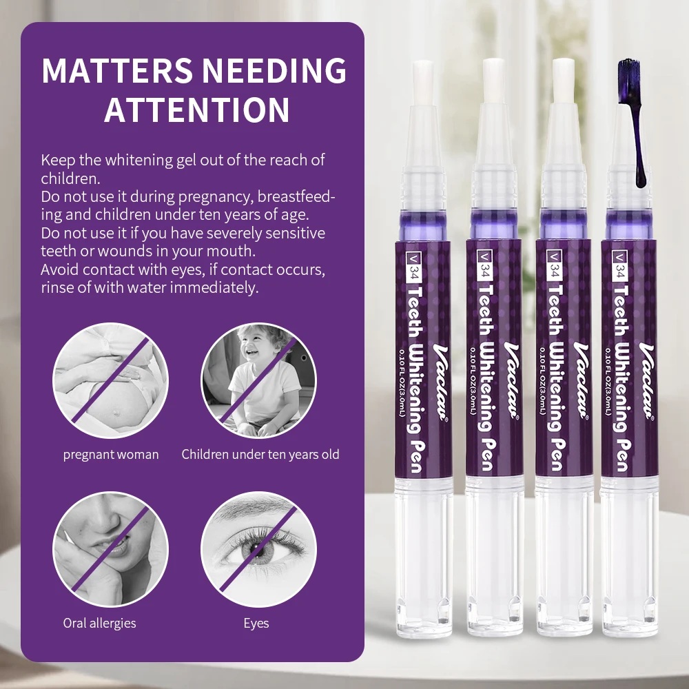 Vaclav V34 Paarse tandenbleekg - Teeth Whitening Kit recensie en prijs