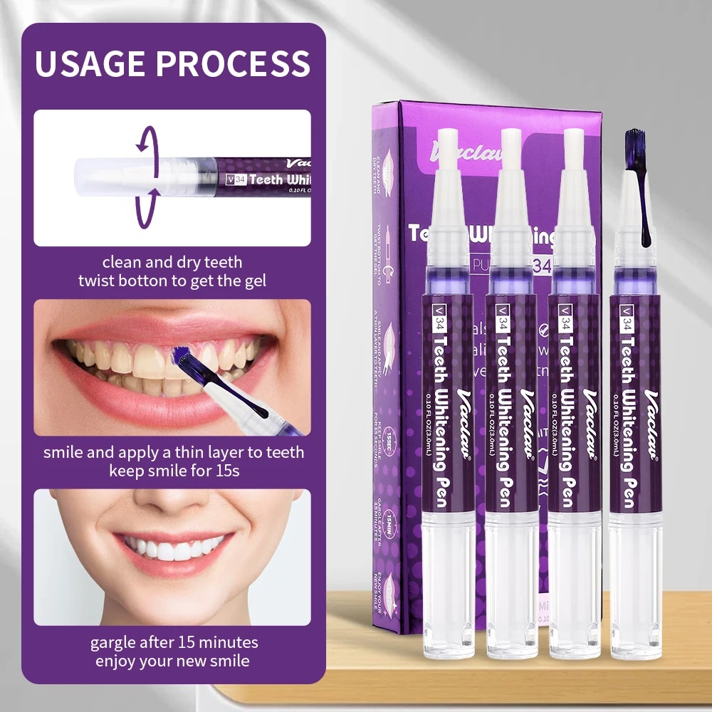 Vaclav V34 Paarse tandenbleekg - Teeth Whitening Kit recensie en prijs