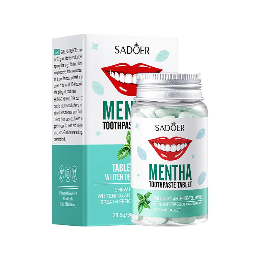 Mint Stevige Tandpasta Tablett - Teeth Whitening Price recensie en prijs